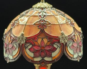 Custom 1:12 Tiffany Style Floor Lamp, Miniature Stained Glass Light, Dollhouse Lighting