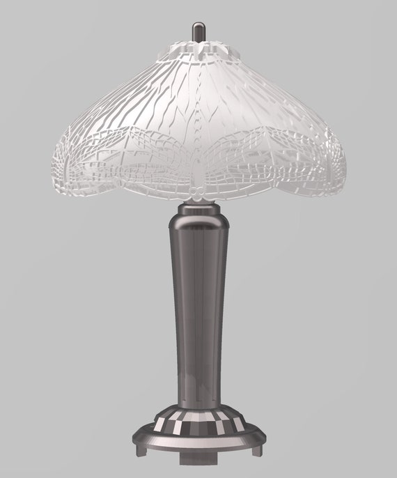 3D Print Dollhouse Miniature Tiffany Lamp STL Files (1:12 Scale)