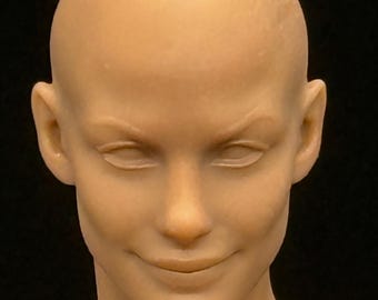 DIY 1:12 Scale Female Doll Kit – Unpainted Resin Miniature Dollhouse Character Figure for Custom Painting & Design