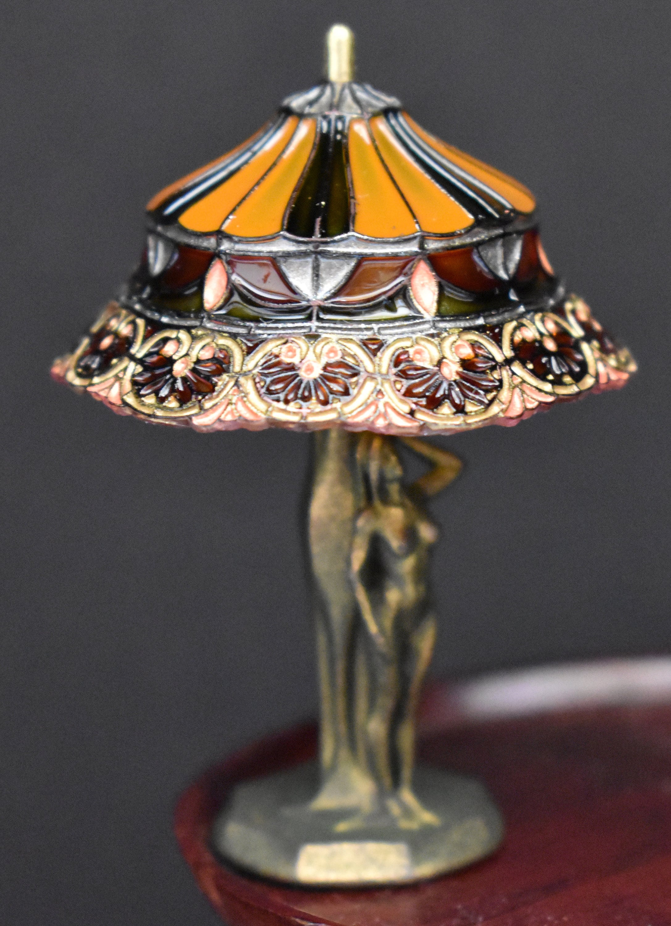 Unpainted Dollhouse Miniature Tiffany Style Stained Glass Lamp Etsy