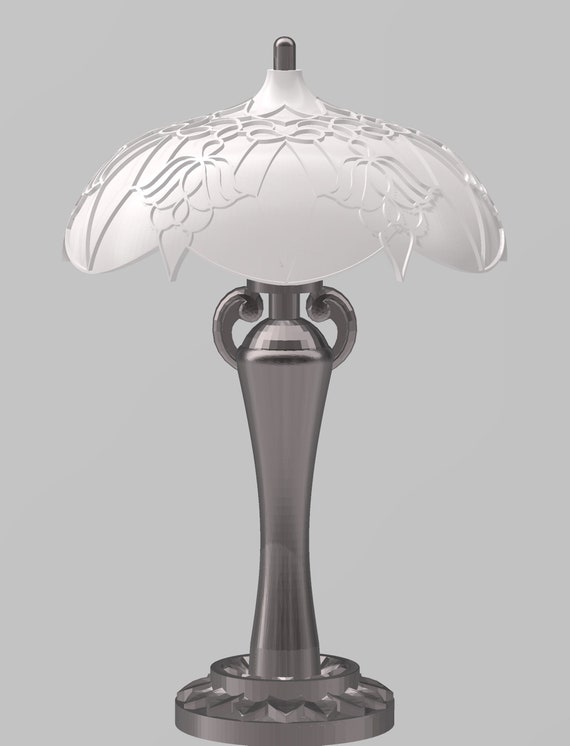 3D Printed Dollhouse Miniature Tiffany Lamp STL Files (1:12 Scale)