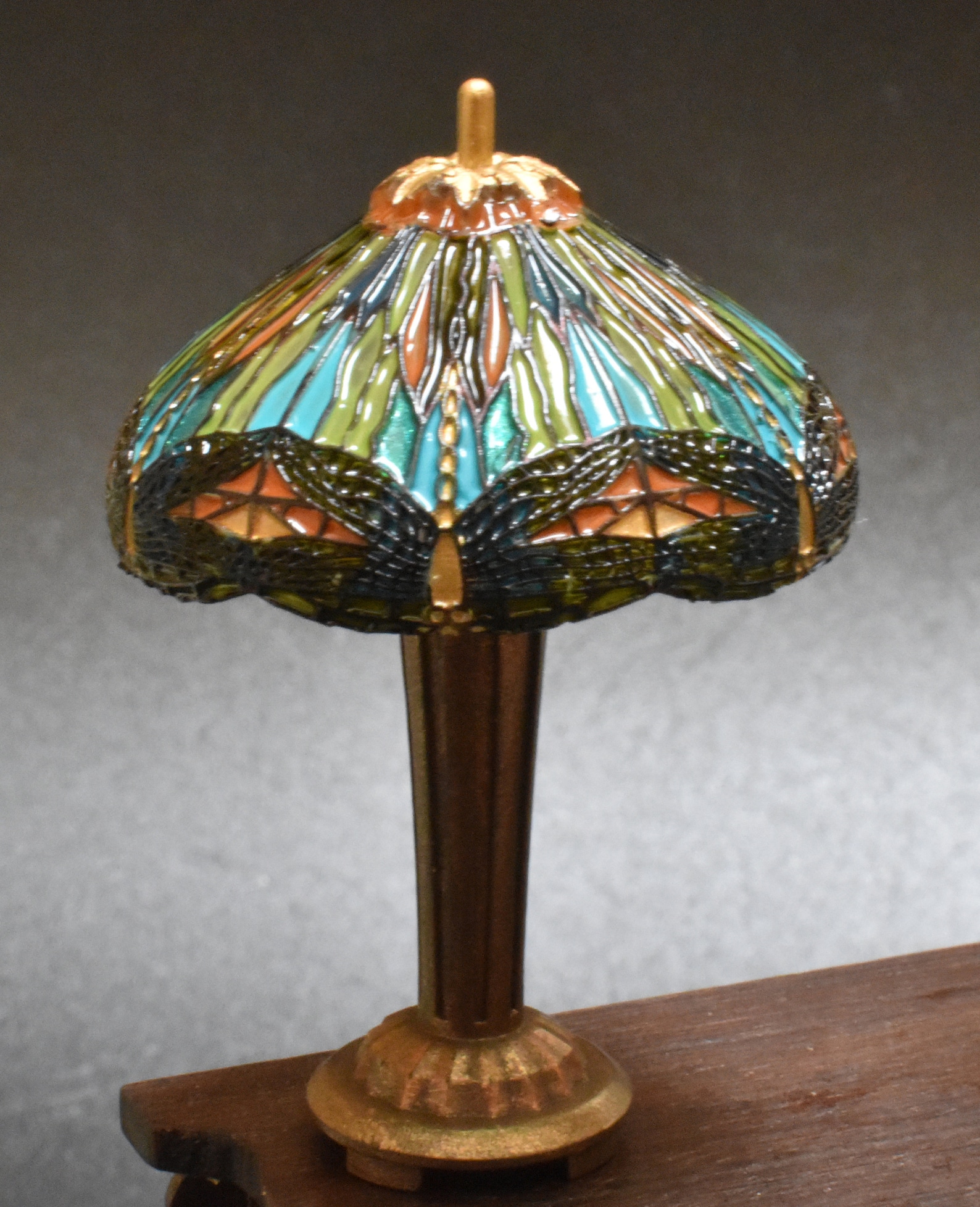 Unpainted Dollhouse Miniature Tiffany Style Stained Glass Lamp Etsy