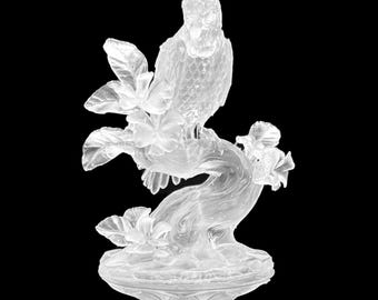 Dollhouse Floor Lamp Kit 1 12 Scale DIY Miniature Lighting, Unpainted Parrot Bird Lamp Kit, Art Nouveau Dollhouse Light Kit