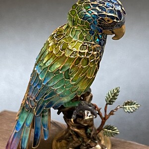 Unpainted Dollhouse Miniature Table Lamp Tiffany Style Macaw Stained Glass Lamp, 1/12 Scale Miniature Lighting Custom Order DIY image 10