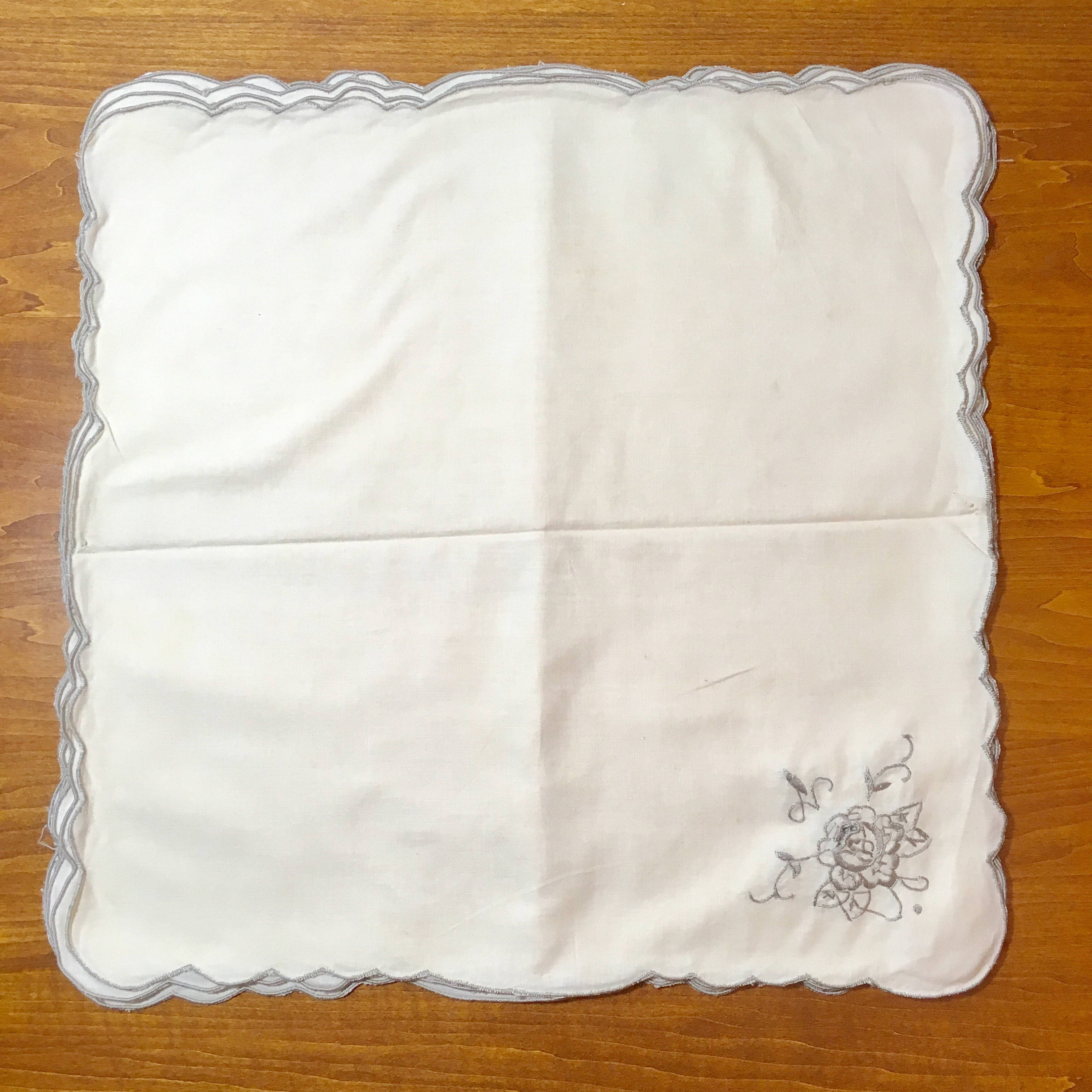 Vintage Floral Embroidery & Cut Work Tablecloth 84 by Etsy