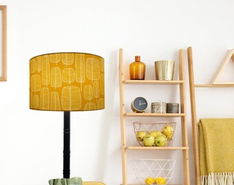 Modern Ochre Lamp Shade | Ceiling Pendant And Free Standing Lamp