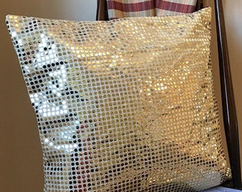 Sequin throw pillow | Etsy On SALE Red Velvet Pillow. Gold Sequin