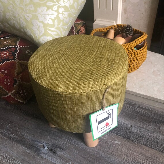 Olive green footstool deals