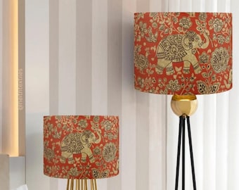 Lampshade Making Kit With Bohemian Iliv Indira Elephant Fabric Included | 5 Fabric Colour Options