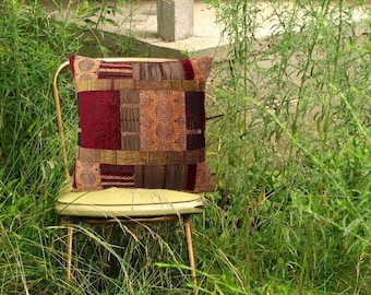Red Patchwork Kilim Cushion Cover | Two Sizes Available | Ready To Post