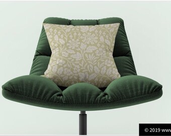 Floral Cushion Cover: Large Square Lounging Pillow