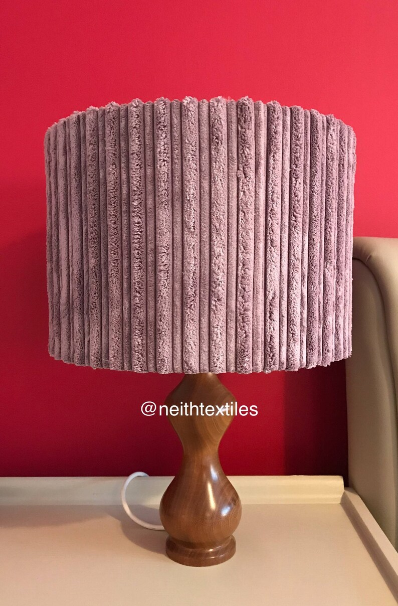 SALE Faux fur lamp shade nursery lampshade pink bedroom Etsy