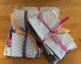 Mixed Fabric Off Cuts Bundle: Crafting, Sensory & Slow Stitch
