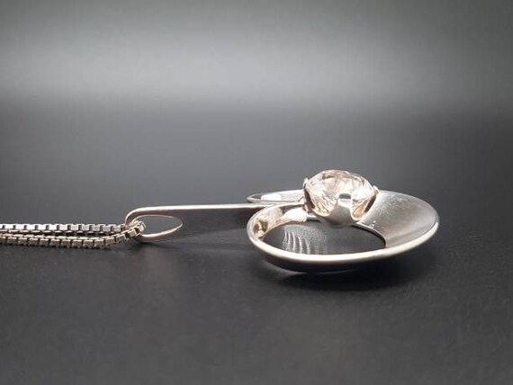 Large heart shaped Alton Sweden silver pendant wi… - image 5