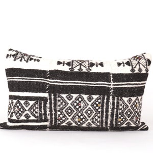 24x14 African Fulani blanket-woollen lumbar pillow cushion cover 60cmx35cm