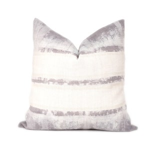 22x22 Hmong Hemp Pillow Cover, Purple Gray Hmong Pillow, Striped Hmong Pillow, Hmong Pillow