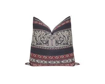 Indonesian Ikat Pillow Cover, Ikat Pillow, 20x20, Indonesia Ikat Pillow