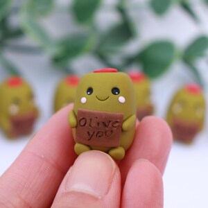 Polymer Clay Olive Ornament: 'Olive You' Gift