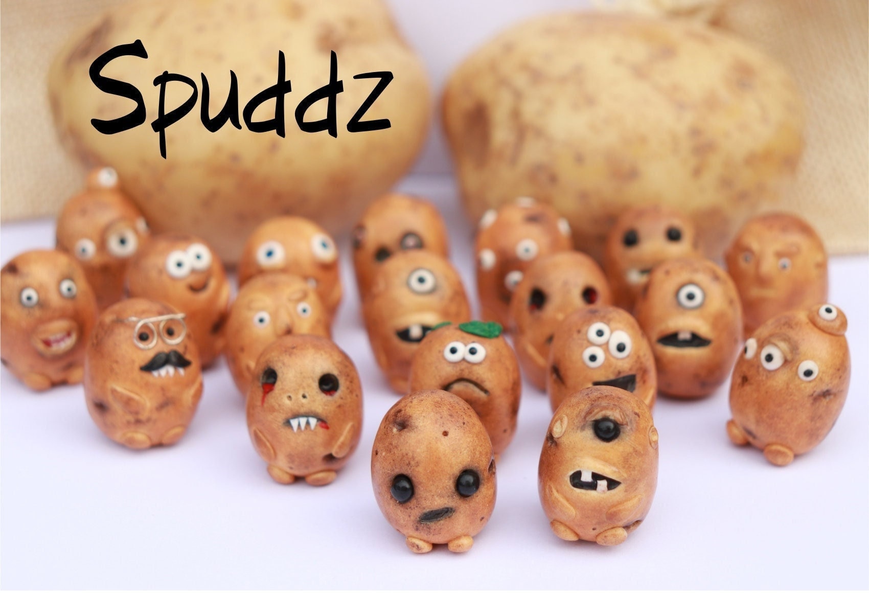 Polymer Clay Potato Spuddz Friend: Desk Buddy, Halloween Zombie - Etsy