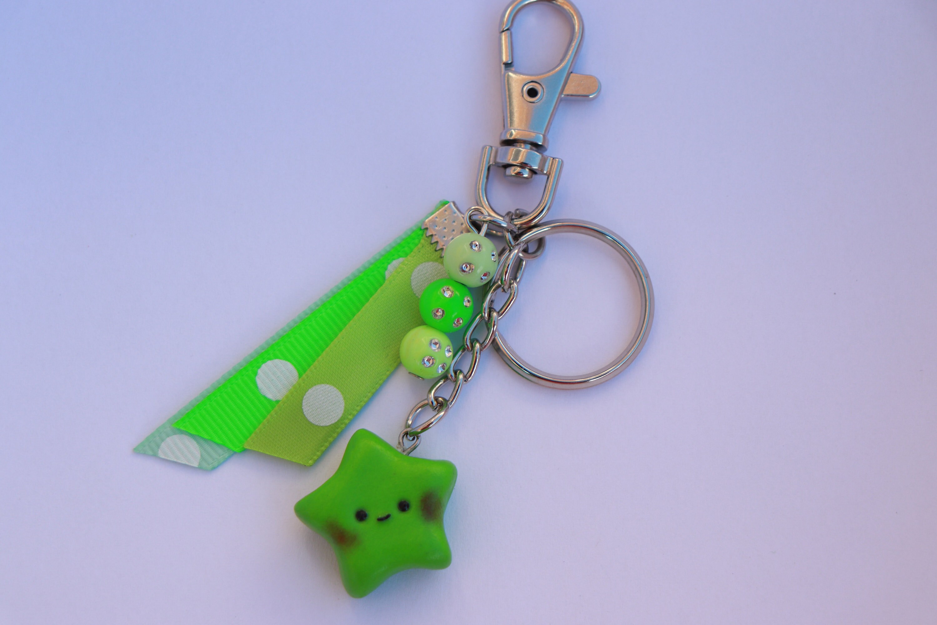 Kawaii Star Bag Charm Keychain Polymer Clay Keychain Cute Etsy