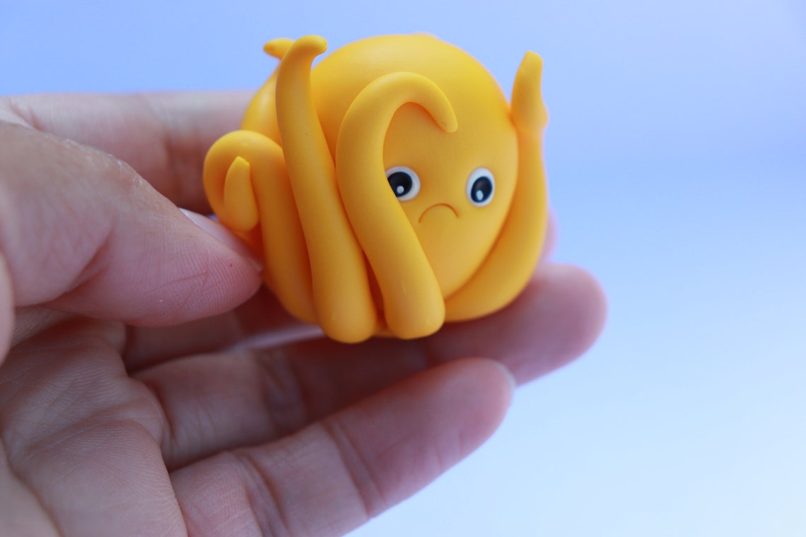 Double Side Octopus Happy Octopus Sad Octopus Polymer clay | Etsy