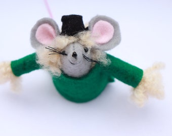 Scarecrow Felt Mouse, Cute Mice in Costume, Halloween Decoration, Halloween ornament, Rat Mum Gift,