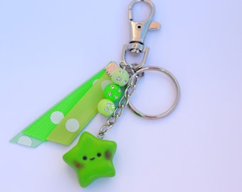 Kawaii Star Bag Charm Keychain, Polymer Clay Keychain, Cute Mother's Day Gift, Bag Accessorie