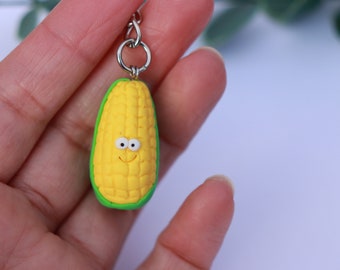 Corn on the cob keychain, Cute gift for her, Sweetcorn lover, Polymer clay, Mothers day, Sister gift, Best friend, Boyfriend gift, Husband