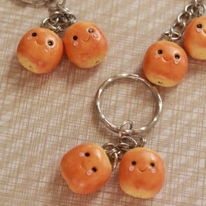 Kawaii Polymer Clay Bread Rolls Keychain