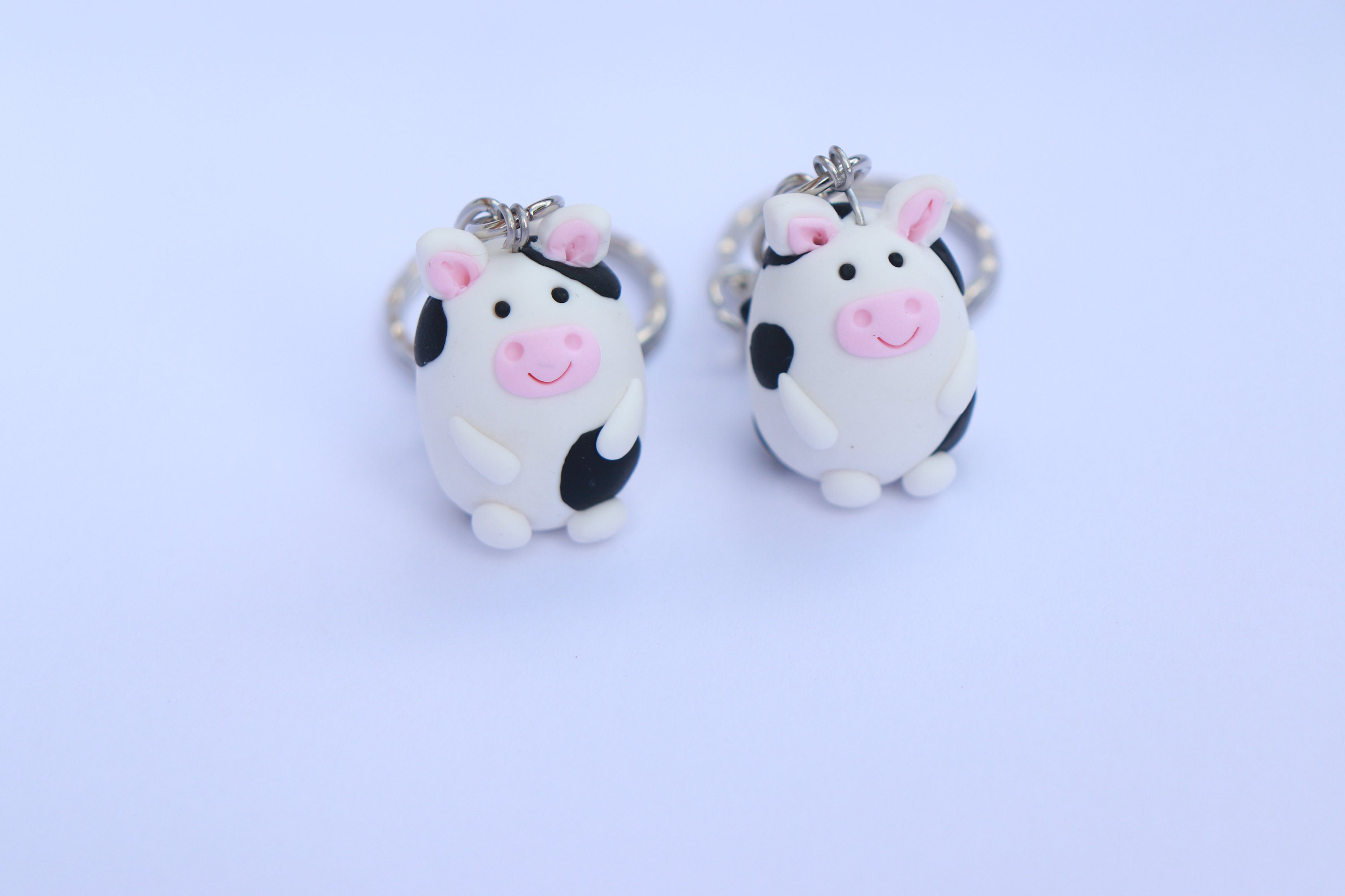 ONE Polymer Clay Cow Keychain Cow Lover Gift Animal Lover - Etsy UK
