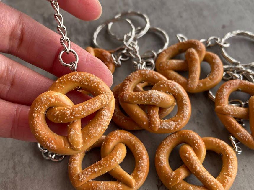 Pretzel Bag Charm - Etsy Canada