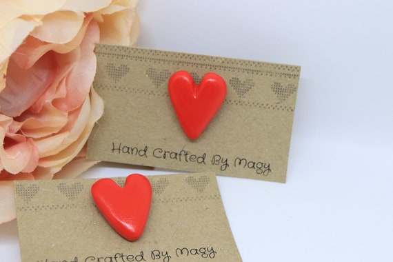 Dark Heart Pins Valentines Day gift expressive pins polymer clay Valentines