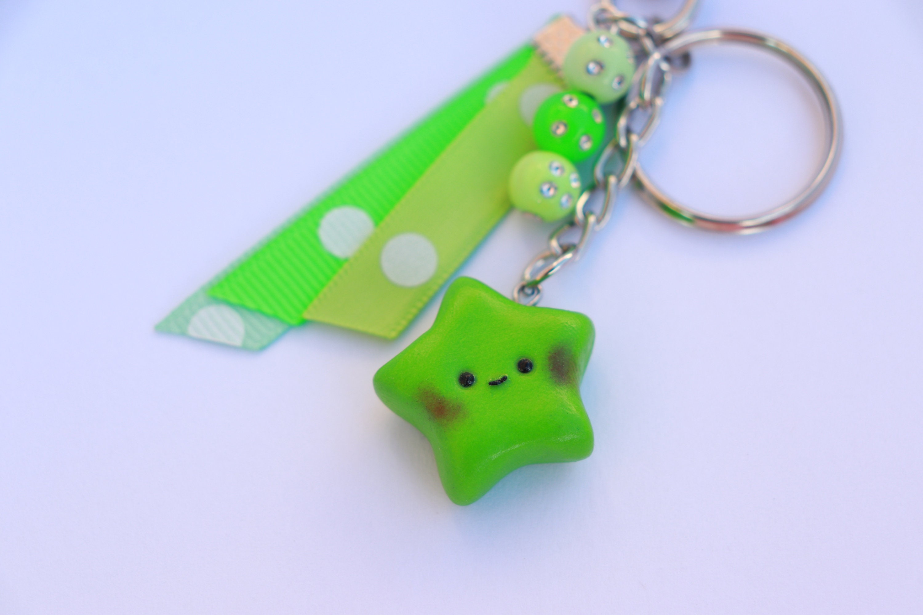 Kawaii Star Bag Charm Keychain Polymer Clay Keychain Cute Etsy