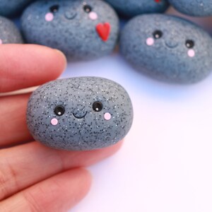 You Rock, Polymer Clay Pet Pebble, You Are My Rock, Plant Buddy, Gift ...