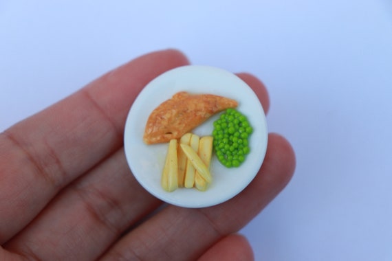 Miniature Fish and Chips Polymer Clay Dinner 112 Scale Dolls House  Birthday Gift Fake Food British Food Gift Fro Her Miniatures - Etsy