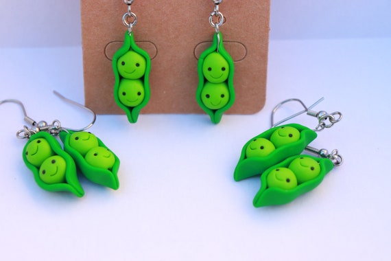 Peas in a pod earrings sale