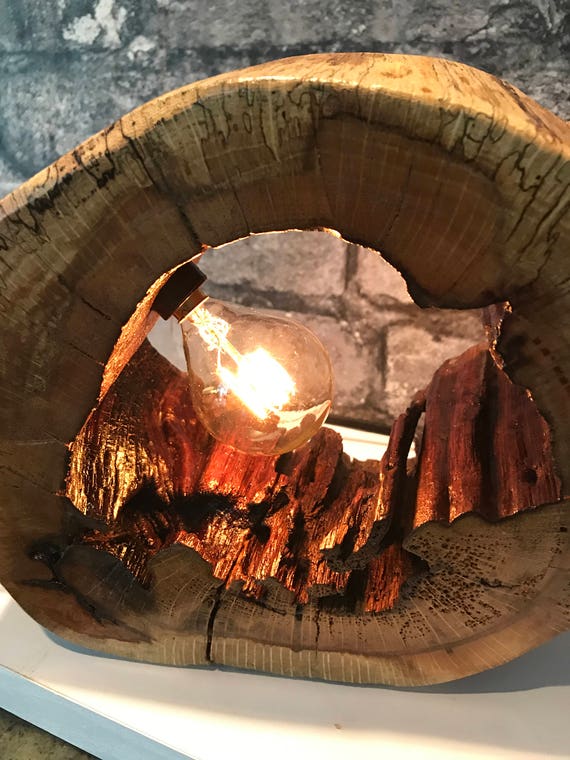 Driftwood Log Lighting: Beautiful Hollow Log Lamp 1 of 6 | Etsy