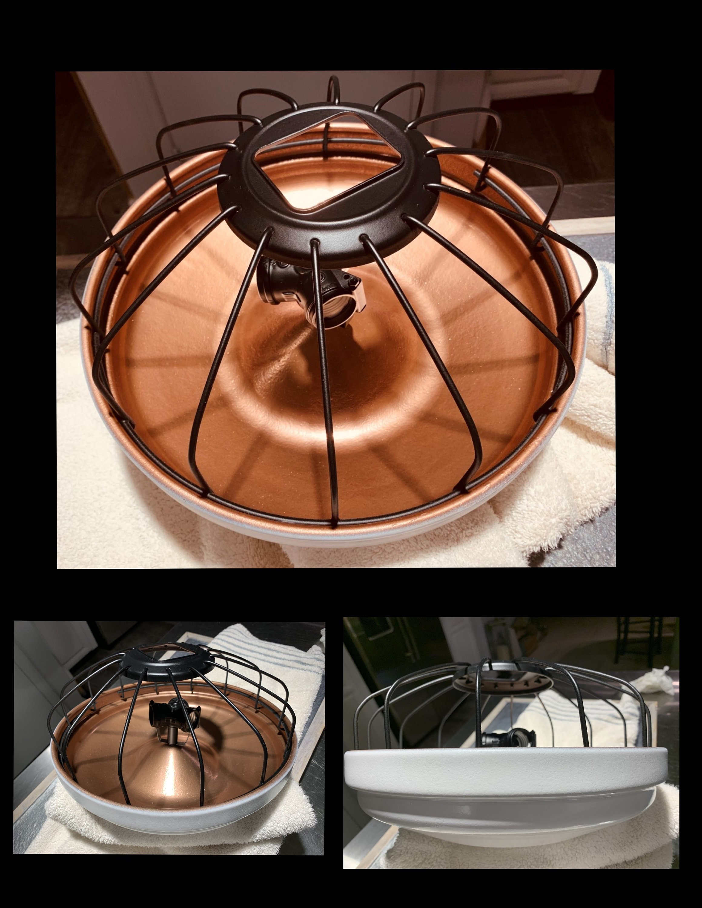 Chicken Feeder Lighting Industrial 3bulb Fixture in Gloss Etsy