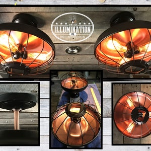 Chicken Feeder Lighting: Stunning 3-bulb Fixture in Oil Rubbed Bronze & Copper Finish 11-1/2 H from Ceiling 13 Dia. w/ 3 60W Edison B image 5