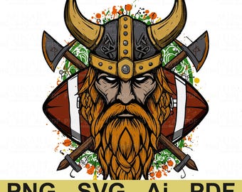 Vikings Fußball SVG, Spieltag PNG (Digitaler Download)