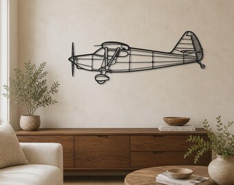 Airplane Silhouette, Minimalist Metal Wall Art | Matte Black Decorative Aircraft | Multiple Sizes, Ready To Hang