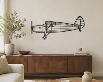 24R Argus III UC61K, Minimalist Airplane Silhouette Wall Art | Metal, Matte Black, Multiple Sizes
