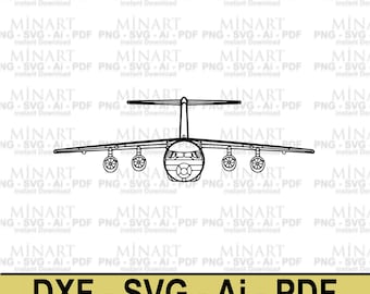 Fichier de découpe laser avion, aviation Decor SVG DXF PDF (téléchargement numérique)
