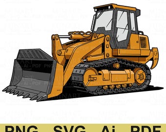 Bulldozer SVG, Construction Vehicle Clipart (Digital Download)