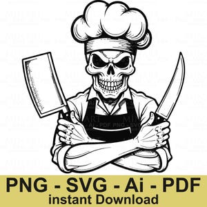 Chef Skull Svg , Grill Master Svg , Chef Svg , Chef Skull Clipart , Chef Clipart , Chef Skull Shirt , Chef Png, Grill Master SVG, Chef PNG,