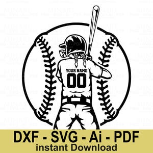 Softball Player Svg, Customizable Softball Girl Batter Design, Digital Cut File for Cricut, Silhouette, DIY Sports Decals