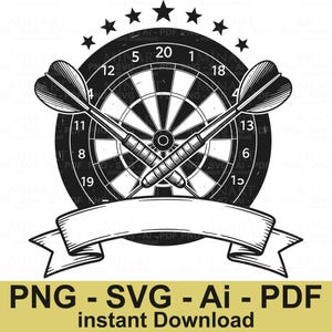 Darts Svg Png , Dart Game Svg , Dartboard Svg , Dart Svg , Darts Clipart , Dart Target Svg , Digital Download , Instant Download