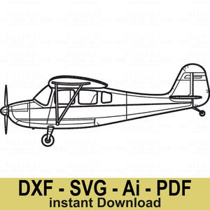 Flugzeug Wall Art Dxf svg, bereit für Laser Cut-Vorlage, GlowForce oder Cricut-Datei, Flugzeug
