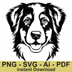 Berner Sennenhund Hunde-Liebhaber-Digital-Design Cricut Silhouette geschnitten Datei Sofort-Download Haustier Clipart Kunst-Druck