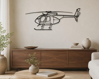 530F, Minimalist Airplane Silhouette Wall Art | Laser-Cut Metal | Multiple Sizes, Matte Black